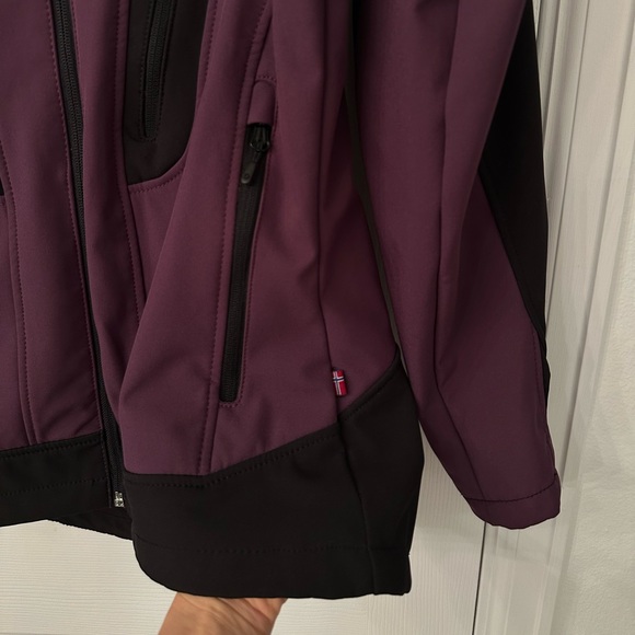 NOR WEAR Women’s Soft Shell Jacket Zipper Coat Hooded Small Fleece inside - Picture 7 of 10